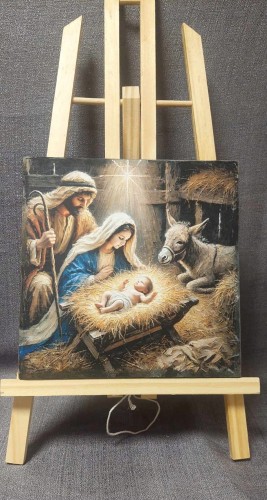 Obraz "Święta Rodzina" SZOPKA- decoupage